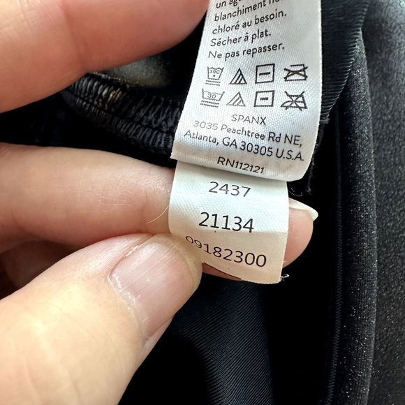 SPANX Black Faux Leather Leggings M - Picture 7 of 10